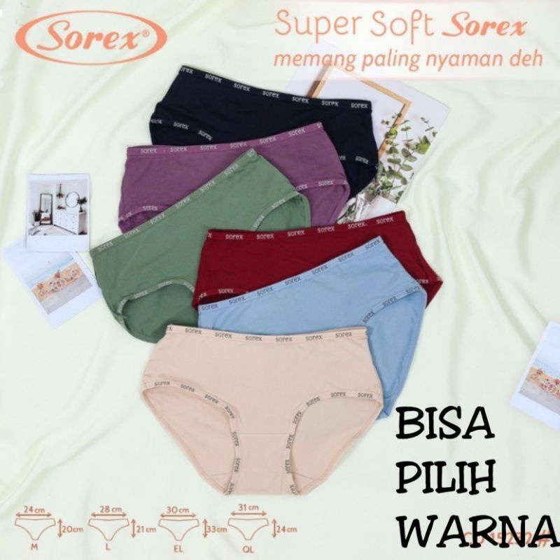 BISA PILIH WARNA 0RIGINAL |  SOREX -celana dalam wanita cd sorex model midi-15232