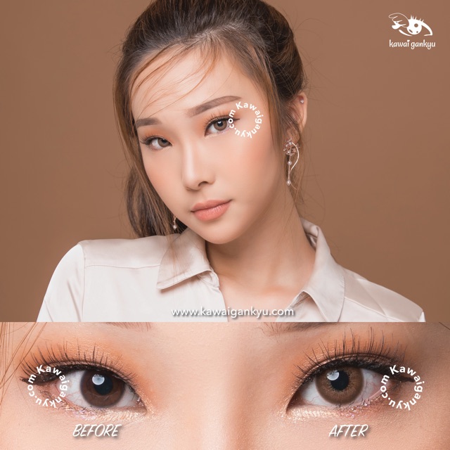 KawaiGankyu Softlens - Voxie Mulan Brown (1botol)