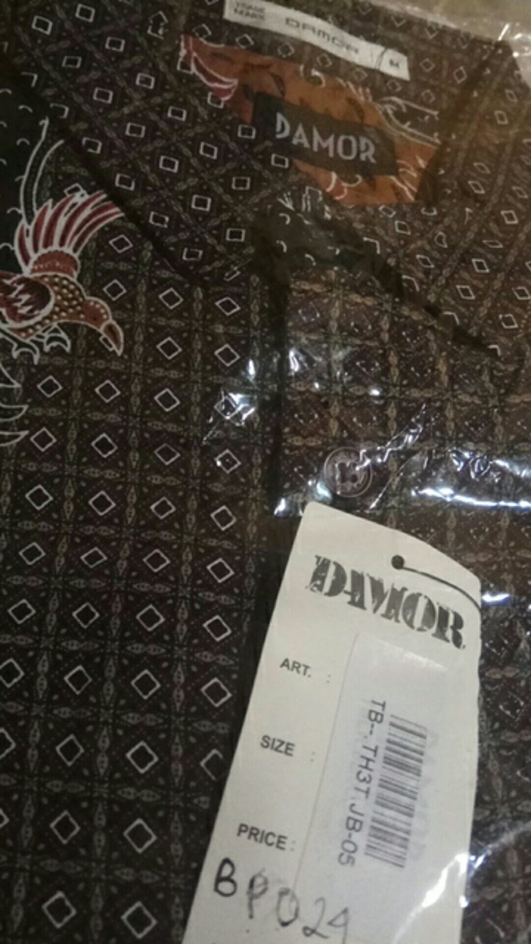 Gof Brla Damor (cressida) Batik Cowok Pakaian Pria Kemeja Batik Reguler Lengan Panjang