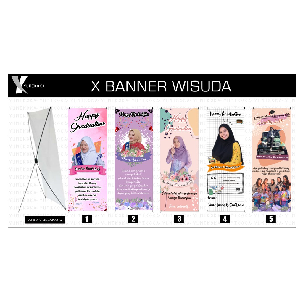 Jual X BANNER WISUDA TIANG DAN BANNER | Shopee Indonesia