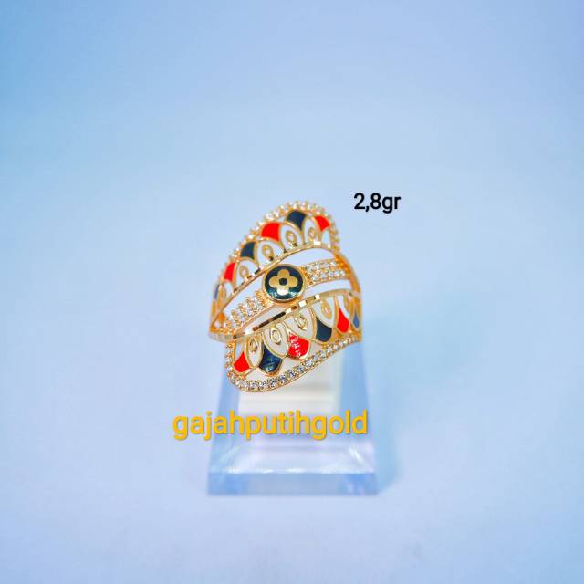 2,8gr Cincin Model Permata Emas Asli kodeO12819