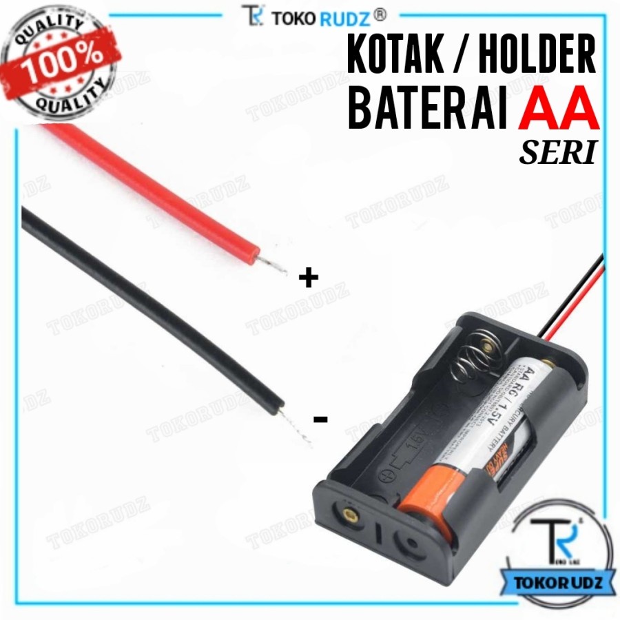 Tempat Kotak Batre AA A2 Baterai Holder Seri 2 3 4 Slot