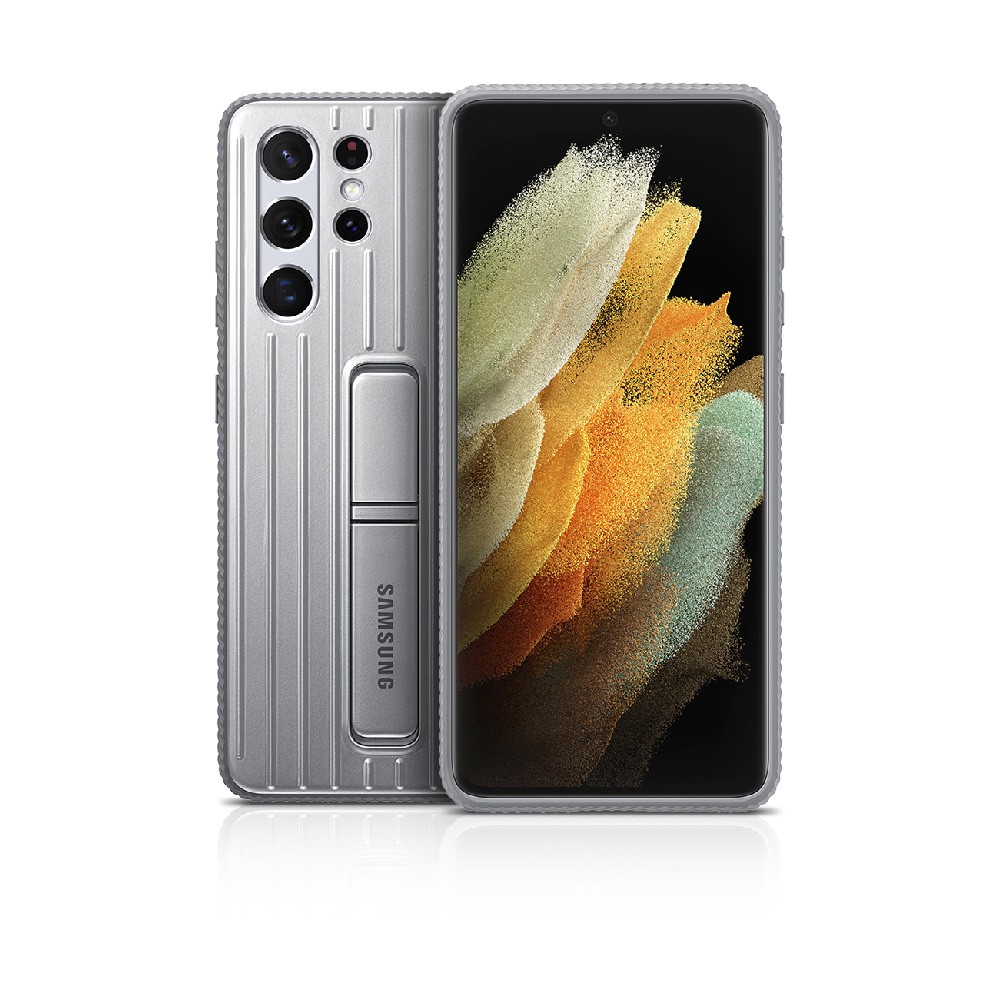 Casing Samsung Protective Standing Cover S21 S21+ Plus Ultra Hard Case Stand Kesing Murah ORIGINAL