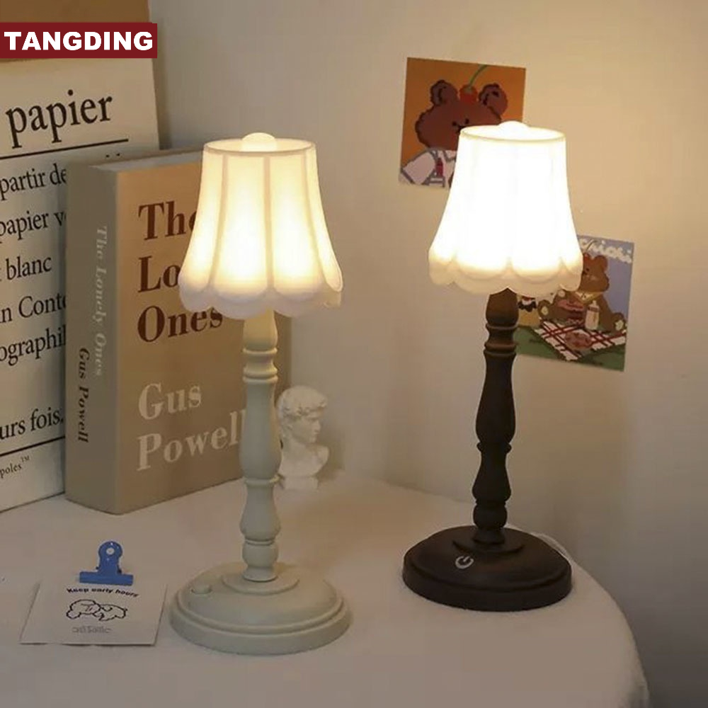 【COD Tangding】Ins Lampu Atmosfir Kecil Gaya Retro Untuk Dekorasi Samping Tempat Tidur