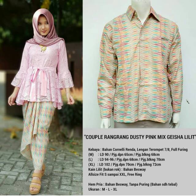 KEBAYA MODERN/KEBAYA BROKAT/KEBAYA BRUKAT/KAIN LILIT/COUPLE/KEMEJA COUPLE/SET GEISHA
