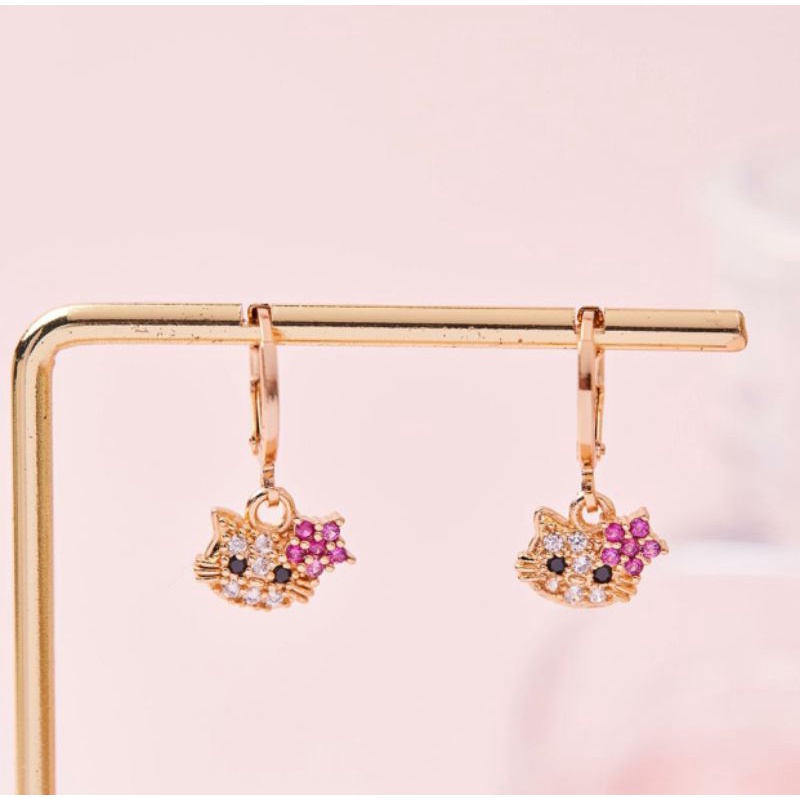 anting xuping hello kitty super mewah simpel gold dan silver N130721000