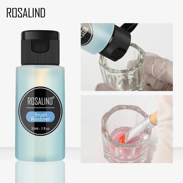 ROSALIND Brush restorer brush cleanser / cairan pembersih kuas brush nail art