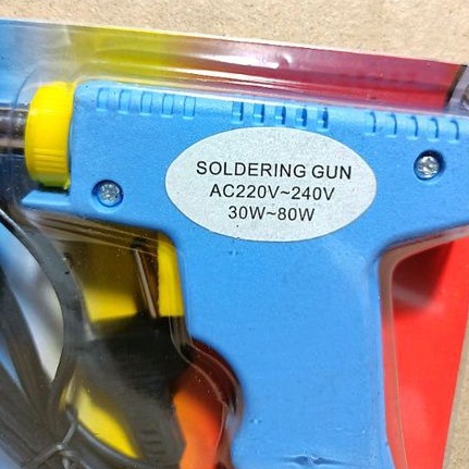 Solder Gun Solder Tembak Listrik 30W-80W Dual Heat Soldering Iron 220~240V