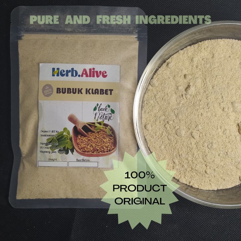 

BUBUK KLABET SERBUK ALBA HULBAH FENUGREEK 50 - 100 GRAM