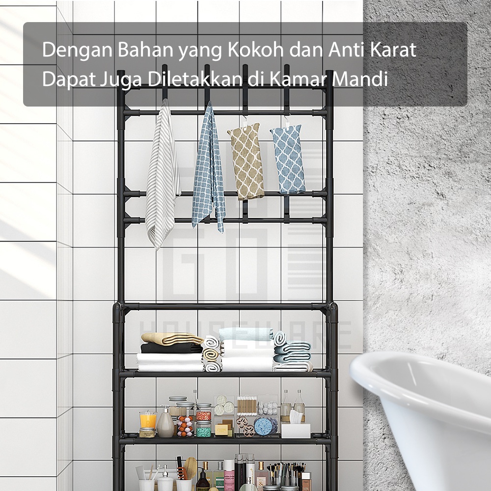 Rak Sepatu Serbaguna Multifungsi Stand Hanger Gantungan Baju Topi Minimalis HUGO