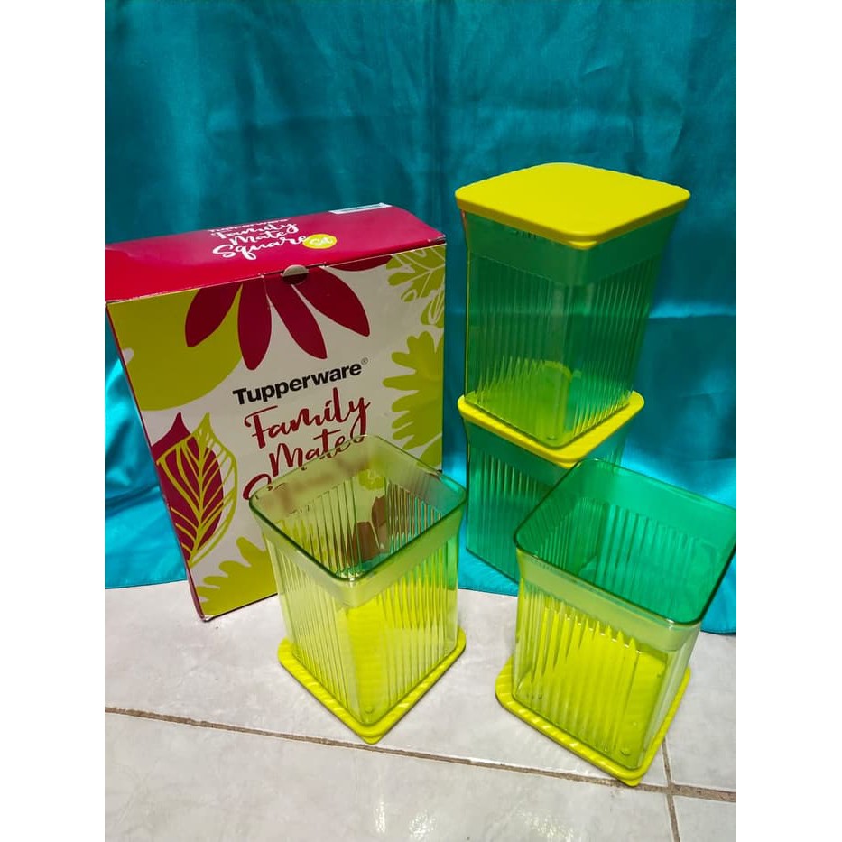 Jual Toples Tupperware - Toples Makanan Set Family Mate Square Set ...