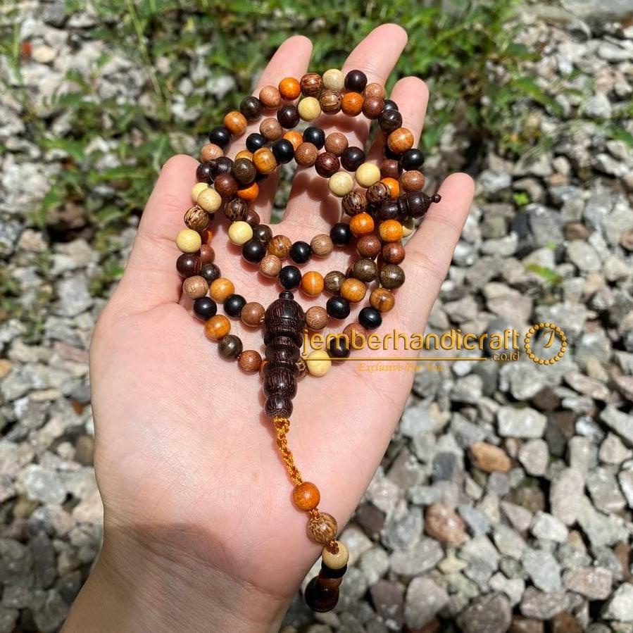 (LANGSUNG ORDER) Tasbih KOMBINASI 9 Kayu Bertuah 8mm dan 10mm|  Tasbih Kayu Kombinasi Bersertifikat 