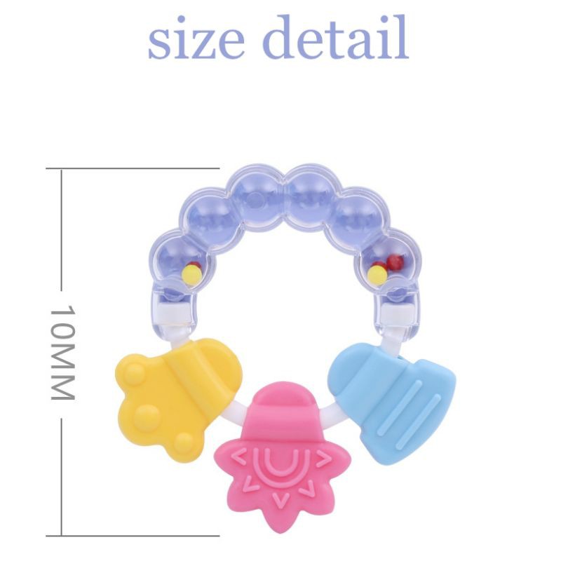 Mainan teether bayi dengan rattle