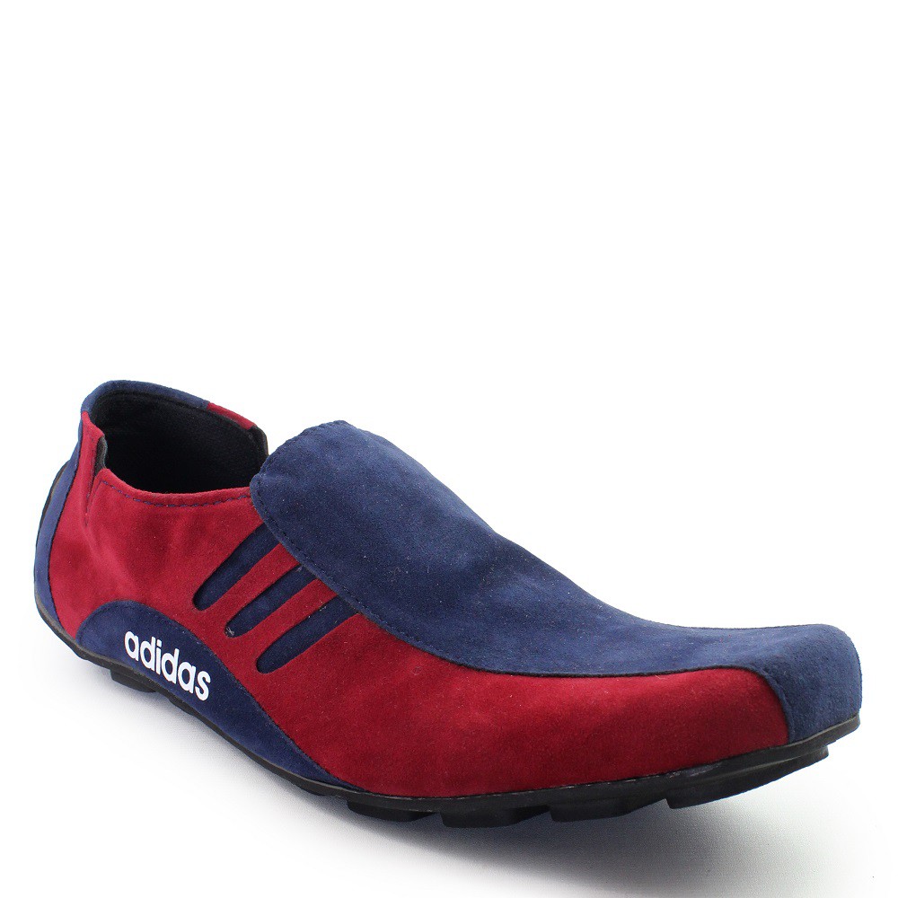 MS Shop - BIG SALE !! - Sepatu Casual Pria Adidas Neymar Navy Merah Slop Formal Santai Keren Slipon