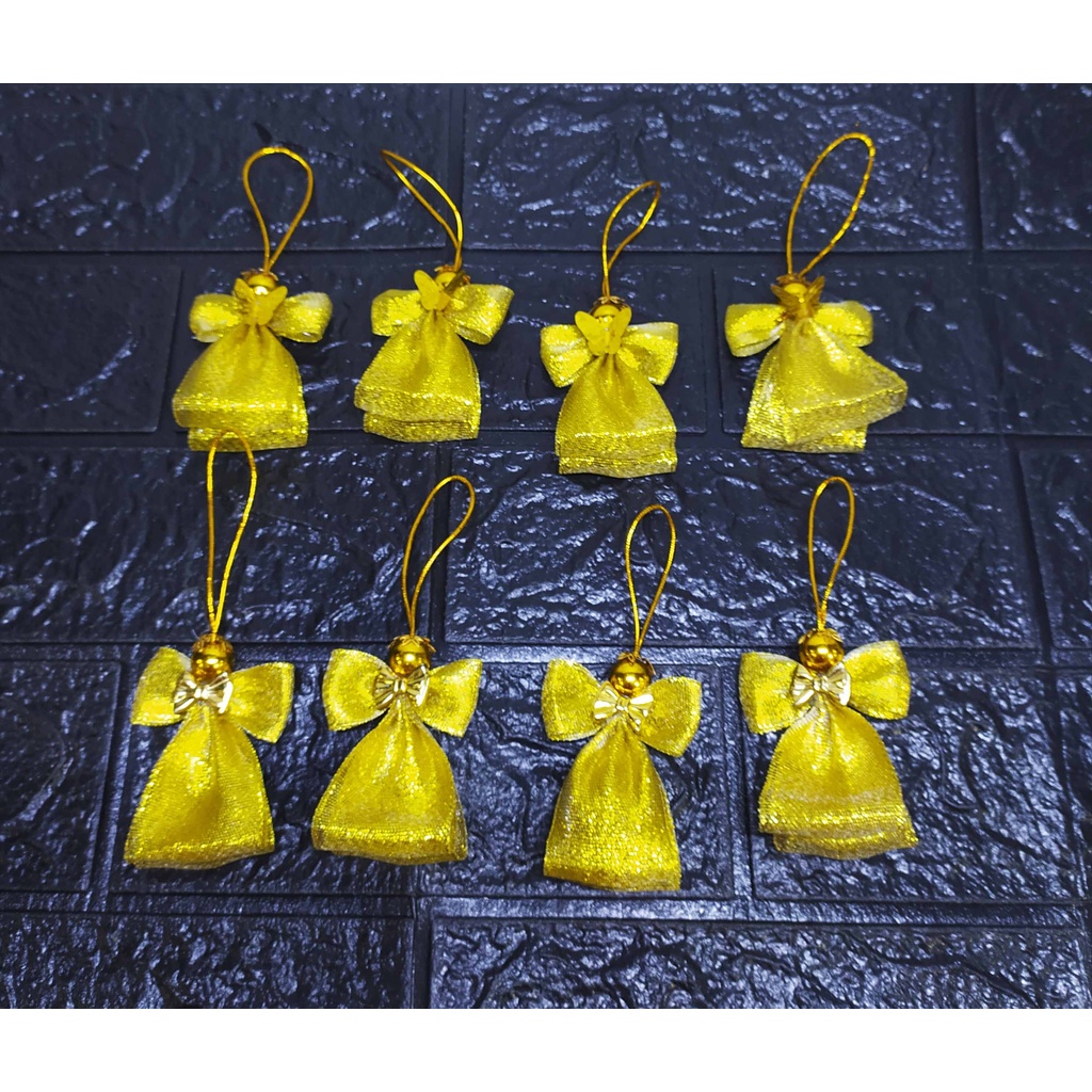 (1 pcs ) Standing Golden Angel - Gantungan Hiasan Dekorasi Pohon Natal