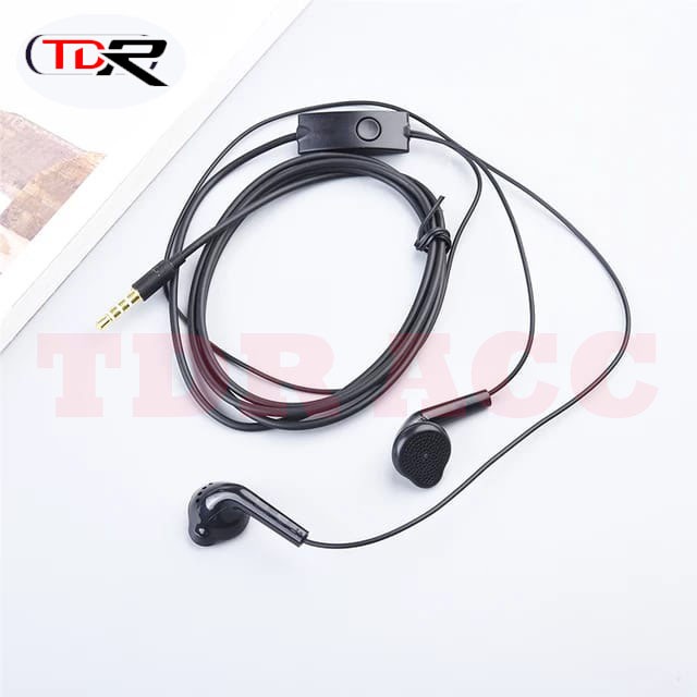 HEADSET - EARPHONE - HANDSFREE SAMSUNG J1 ACE ORI VIETNAM HITAM KABEL BESAR SUARA EXTRA BASS PANJANG 1.5 METER