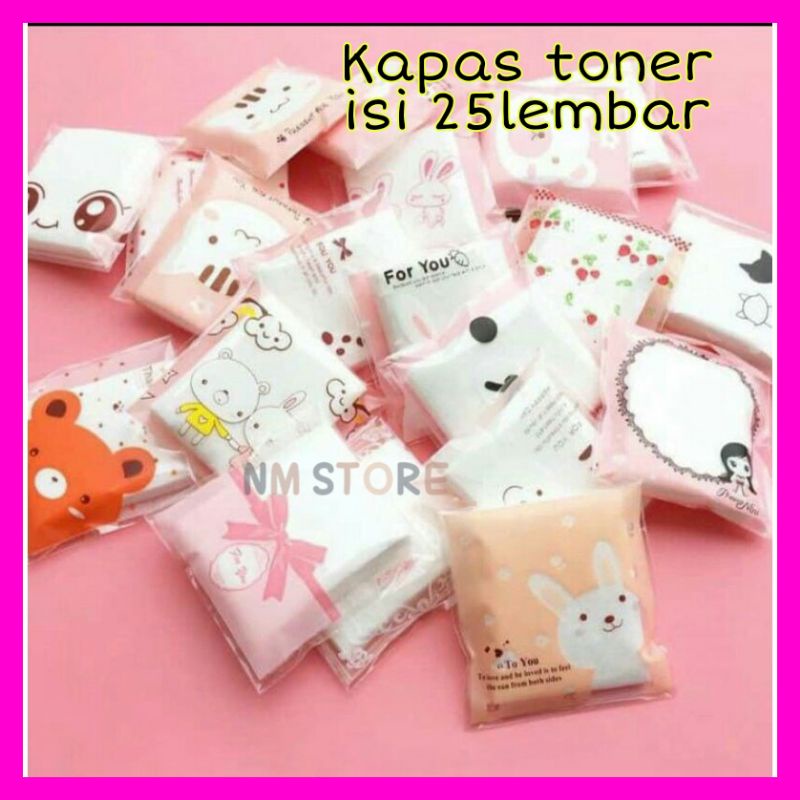 ( ISI 25PCS)KAPAS TONER BESTSELLER KAPAS WAJAH KAPAS KARAKTER KAPAS TIPIS MAKE UP