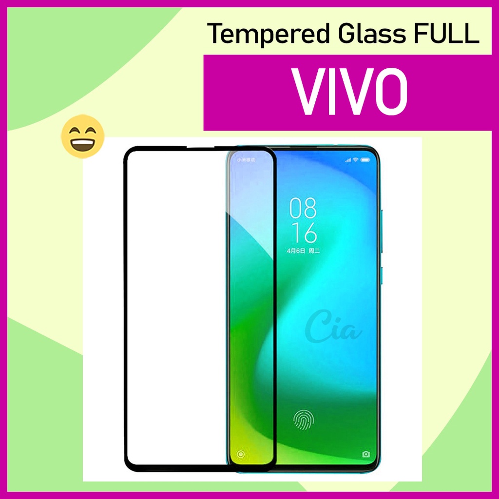 TG FULL Anti Gores Kaca VIVO Y12 Y17 Y17s Y15 Y15s Y19 Y20 Y21 Y21s Y20S Y12S Y1s Y30 Y33s Y50 Y51 Y
