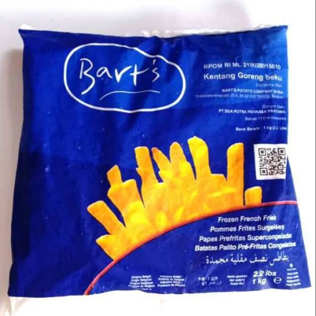 

Kentang barts siap goreng 1kg