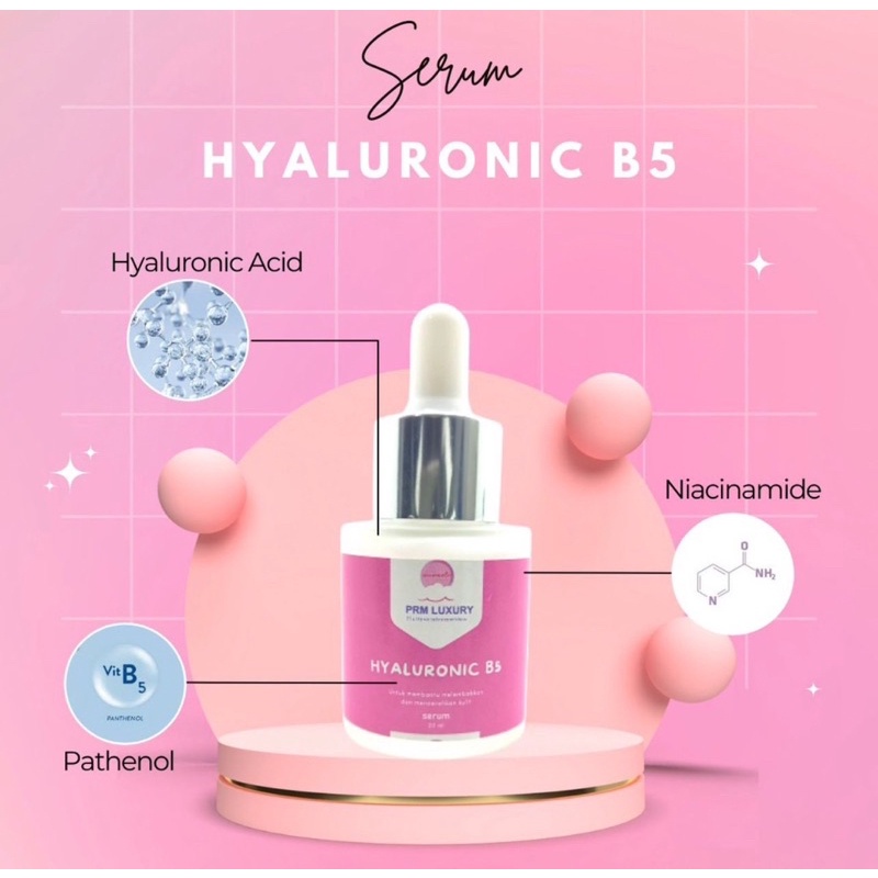serum glow whitening/hyaluronic B5 serum/prm luxury glow
