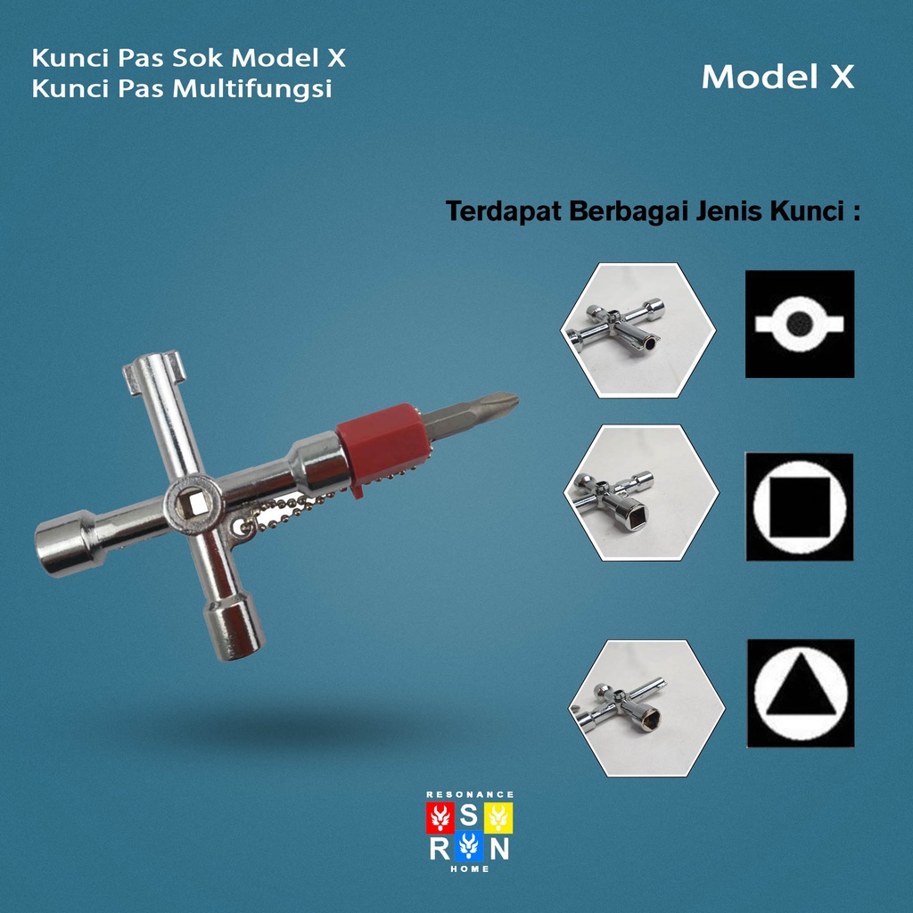 Kunci Pas MultiFungsi X | Kunci sok Model X | Kunci Multifunction Tools