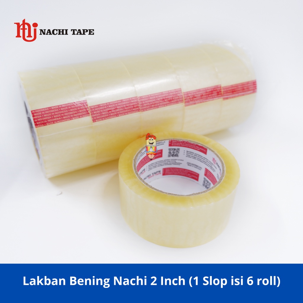 

Lakban Bening Nachi 2 inch 48mm 1SLOP/6 roll