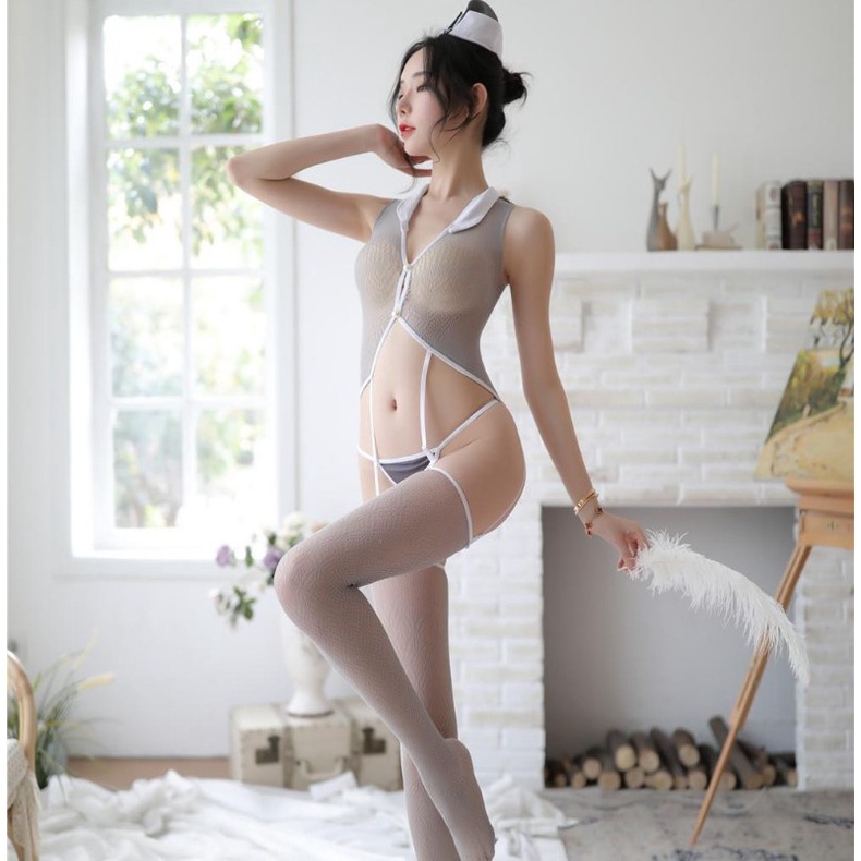 Ɛѵҽ Set Lingerie Seamless Body Stocking + G String Seksi Model Cosplay Sailor Cosplay Costume Seksi 1276