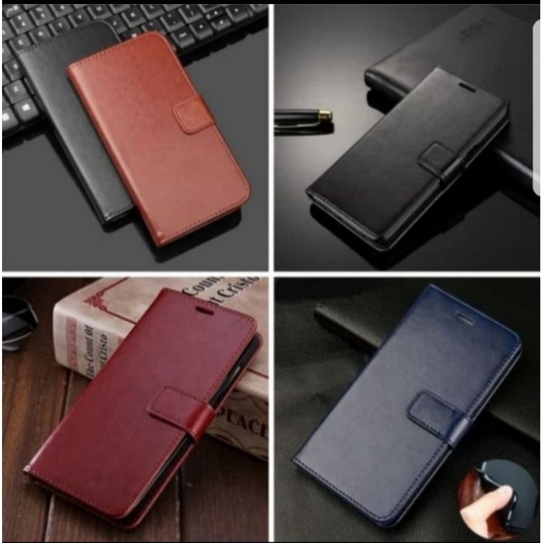 Realme x xt x2pro x3 3pro 5pro Flip Cover Leater Case Sarung Buku Kulit Magnetik