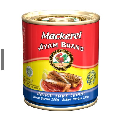 

Ayam Brand Mackerel In Tomato Sauce (Bulat) 48 x 230g