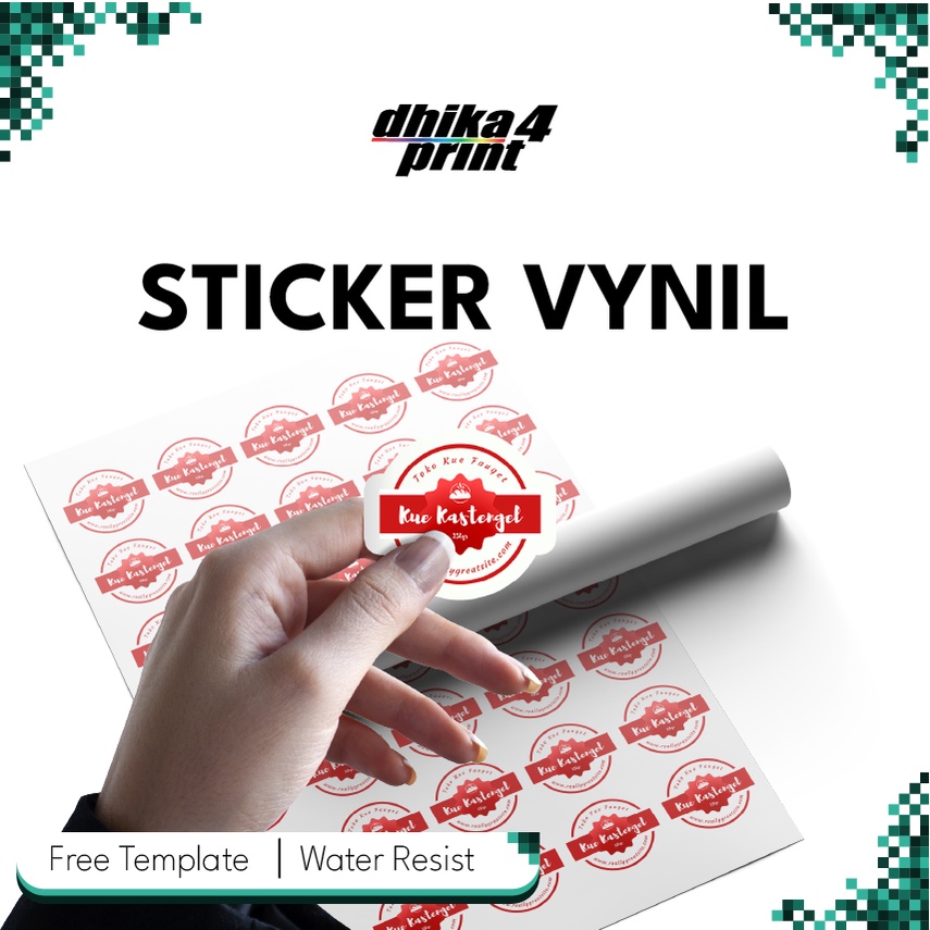 

Cetak Stiker Vinyl A3 Cutting Label makanan dan Minuman