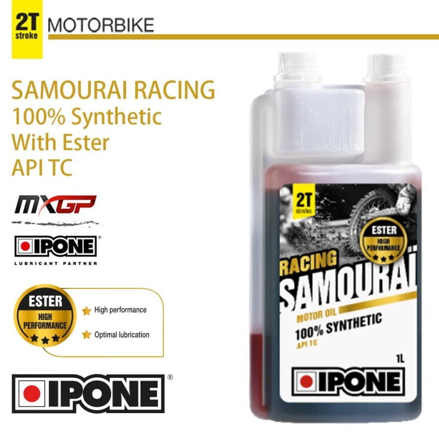 OLI SAMPING IPONE 2T SAMOURAI RACING ESTER FULL SYNTHETIC API TC 1L