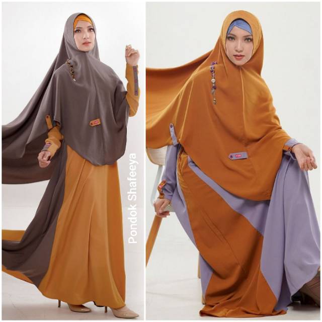 Aulia Zanuba mustard set gamis