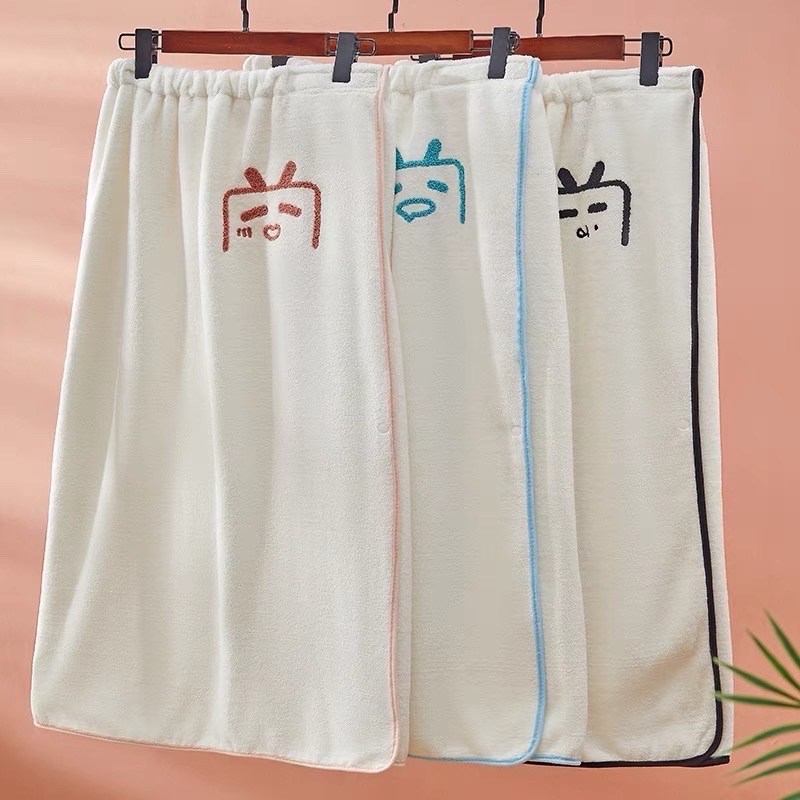 PREMIUM QUALITY KIMONO 2 IN 1 (KIMONO + HAIR TOWEL) / KIMONO WANITA DEWASA MOTIF TV LUCU / HANDUK MANDI IMPORT GAYA KOREA / HANDUK MANDI DAYA SERAP TINGGI / BAJU MANDI LEMBUT DAN TEBAL