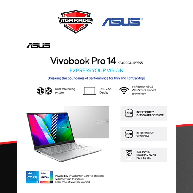 Asus Vivobook Pro 14 K3400PA-IPS555|i5-11300H/8G/512G/IrisXe