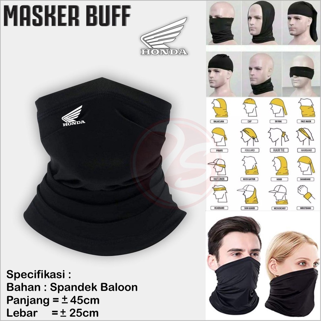 Masker buff pelindung wajah gowes - Bandana gowes uv protect