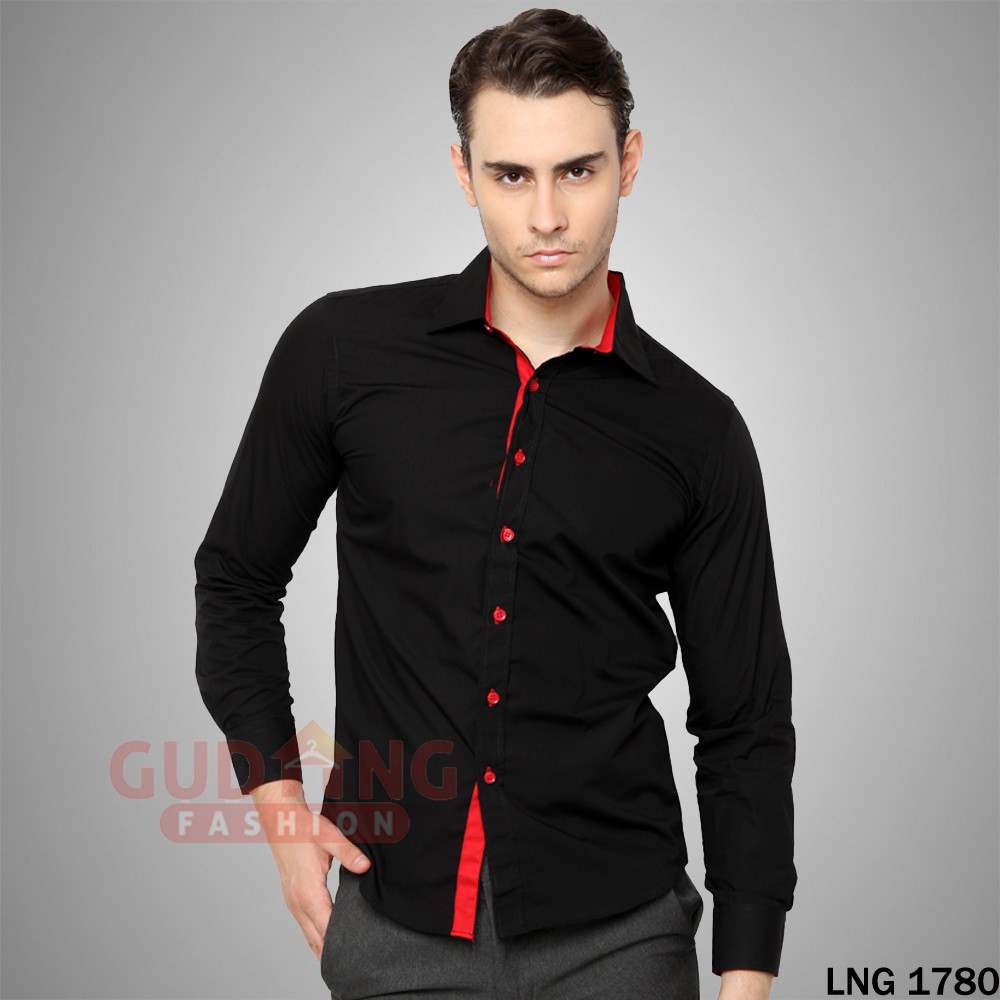 Kemeja Panjang Pria Kombinasi Keren - LNG 1780