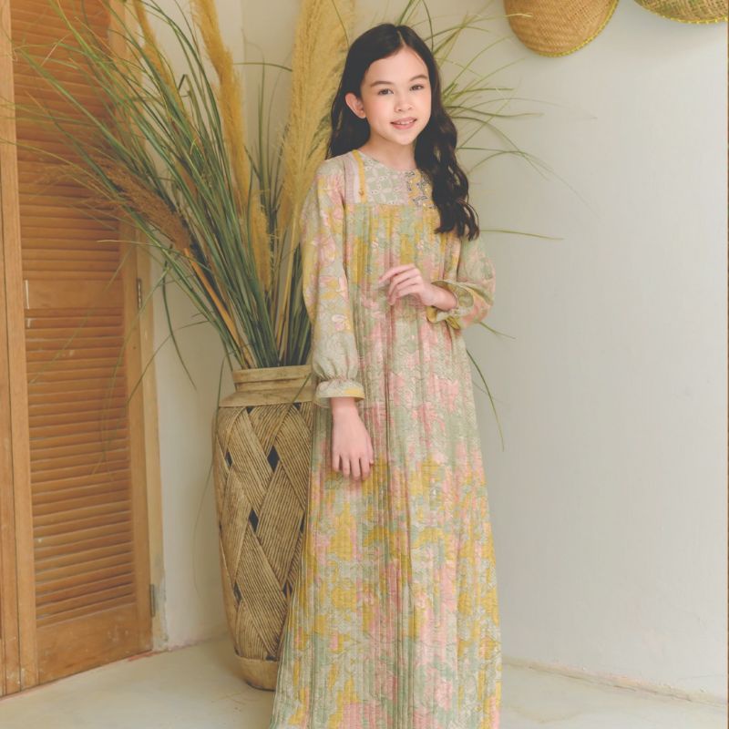 MUDA OFFICIAL ~ KINA LIME DRESS KIDS, KOKO