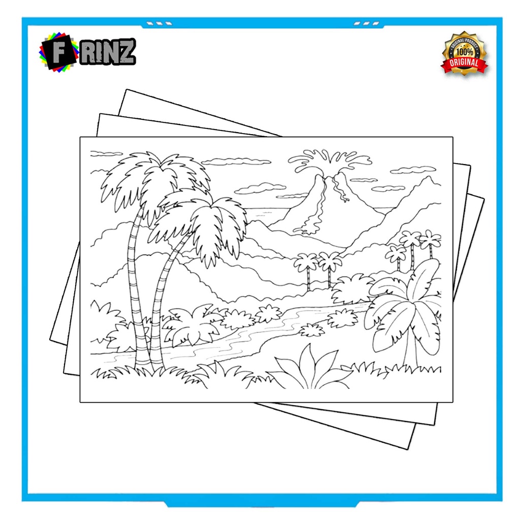 Gambar Sketsa Mewarnai ~ 17 . Pemandangan Part 1 / Seketsa Lukis / Drawing Sketch / Menggambar-16