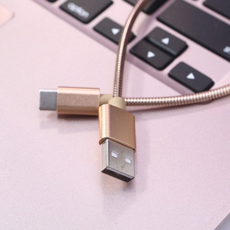 VIVI   Metal Cable USB Type C for PC Cell Phone 5V 2A 12V 2A Fast Charging Data Charger Short Lenth 11inch Portable Out Take