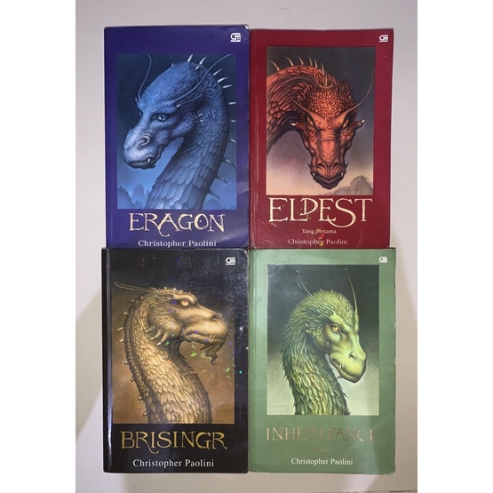 [PRELOVED] NOVEL THE INHERITANCE CYCLE ERAGON ELDEST BRISINGR INHERITANCE SET BAHASA INDONESIA