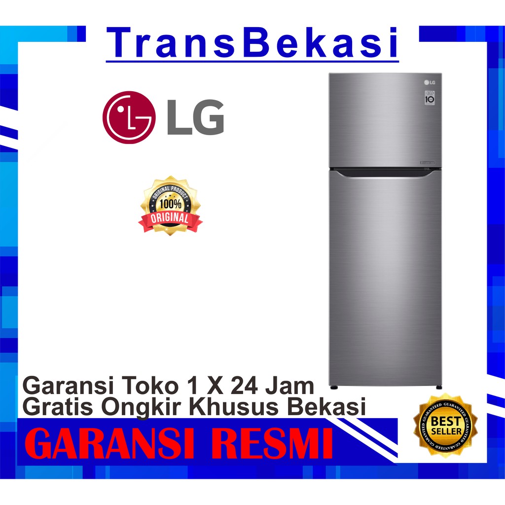 Kulkas LG 2 pintu 372 SLCN - 333 liter khusus bekasi free ongkir