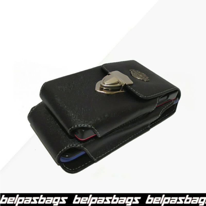 DOMPET SARUNG HP PINGGANG KULIT SINTETIS PRIA 2 SLOT 02