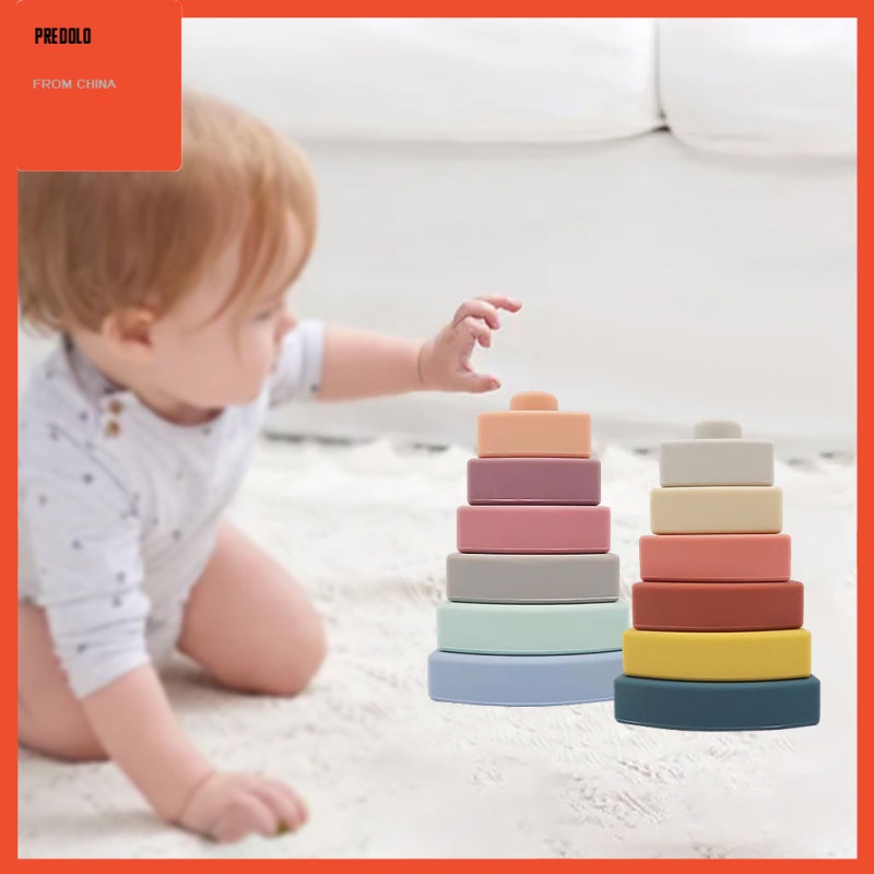 [In Stock] Stacking &amp; Nesting Triangle Toy Soft Stacker 6 pcs Building Stacker