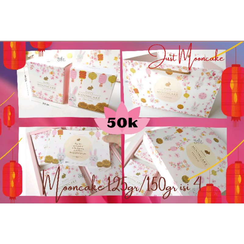 

Kotak Mooncake - Lantern Pink - 125/150gr - isi 4