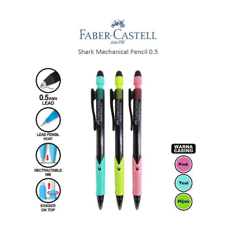 

SHARK MECHANICAL PENCIL 0.5MM FABER CASTEL/PENSIL MEKANIK