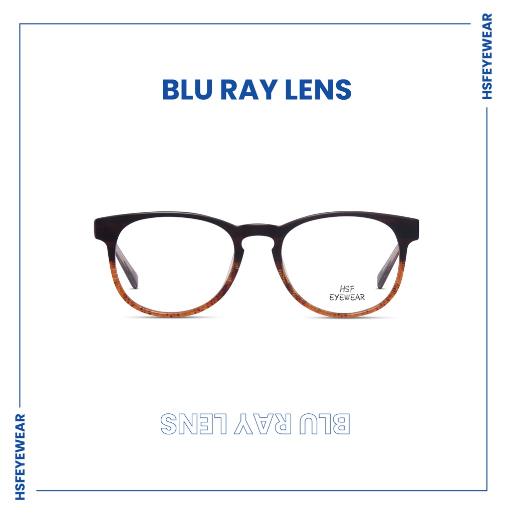 Kacamata Pria Wanita Antiradiasi Blueray HSF Eyewear Hideki Brown