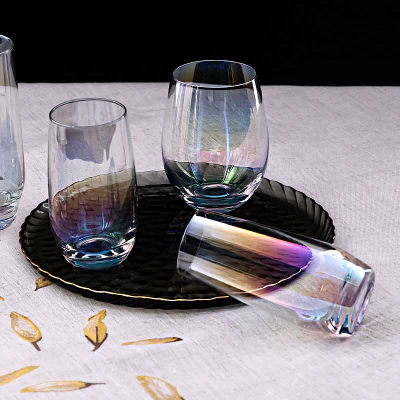 TD-DA LOULONG Gelas Cangkir Glass Crystal Wine Rainbow Goblet - XR1028