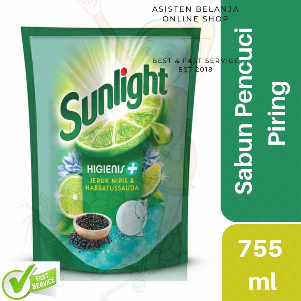 SUNLIGHT Higienis 755ml 755 ml 650ml Jeruk Nipis &amp; Habbatussauda Anti Bakteri