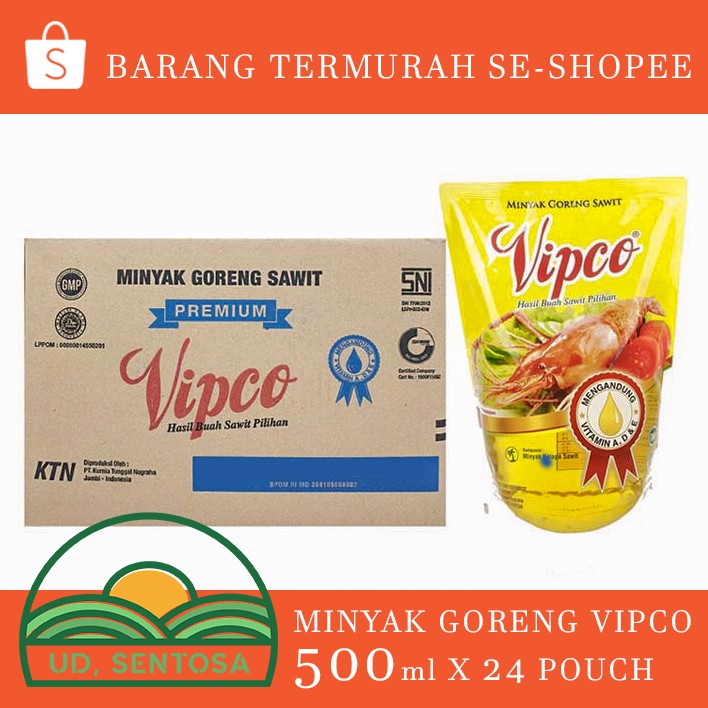 

Minyak Goreng Vipco/Grandco Karton 500ml x 24 Pouch
