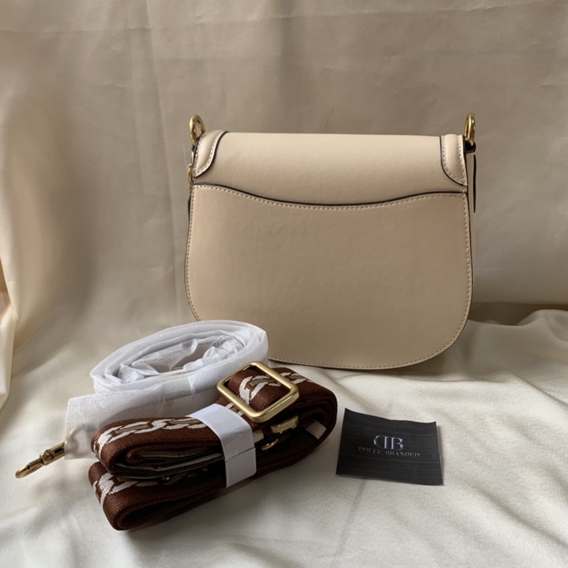 Coach Beat Saddle Bag White(C0749)